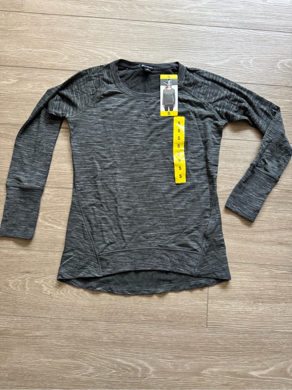 Champion Ladies' Lightweight High-Low Hemline Crew Neck Long Sleeve Tee Small